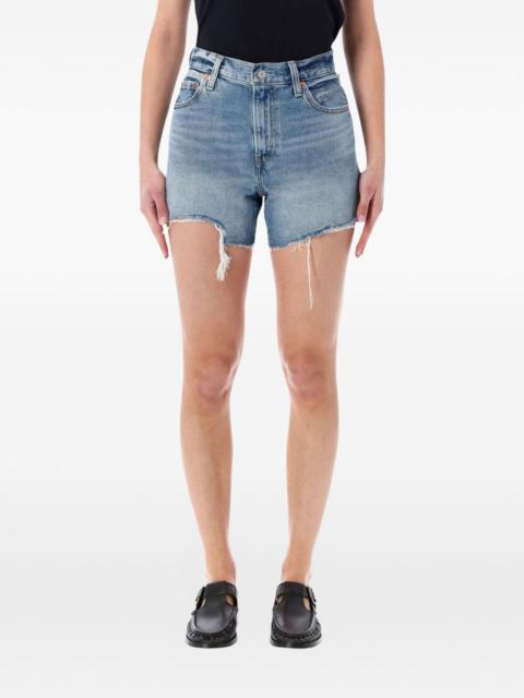 Levi's Ribcage frayed shorts