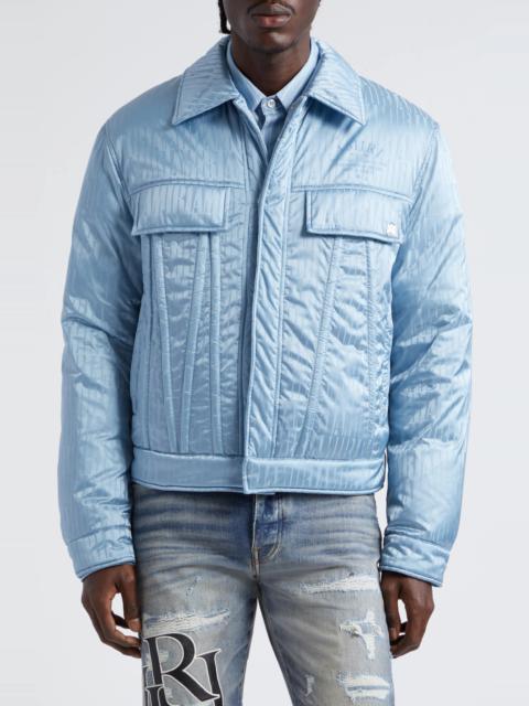 AMIRI Monogram Jacquard Padded Trucker Jacket