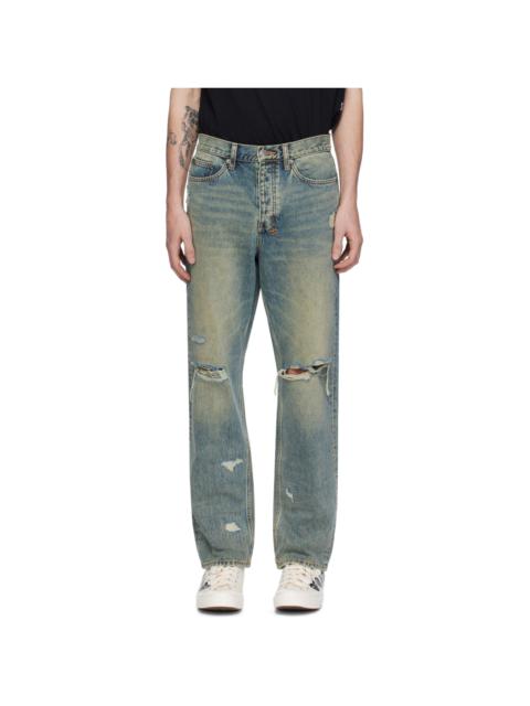 Ksubi Blue Anti K Throw Bak Trash Jeans