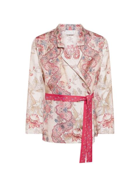 Pierre-Louis Mascia floral-patterned sash jacket