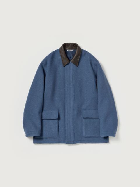 AURALEE HOMESPUN TWEED ZIP BLOUSON