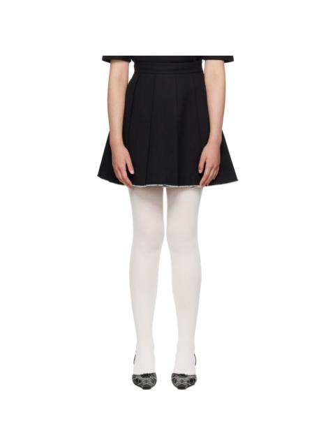SHUSHU/TONG Black Pleated Miniskirt