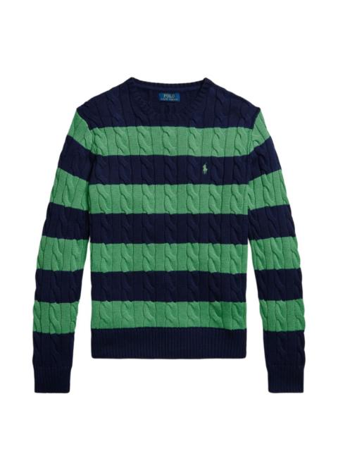 Polo Ralph Lauren striped cable-knit sweater