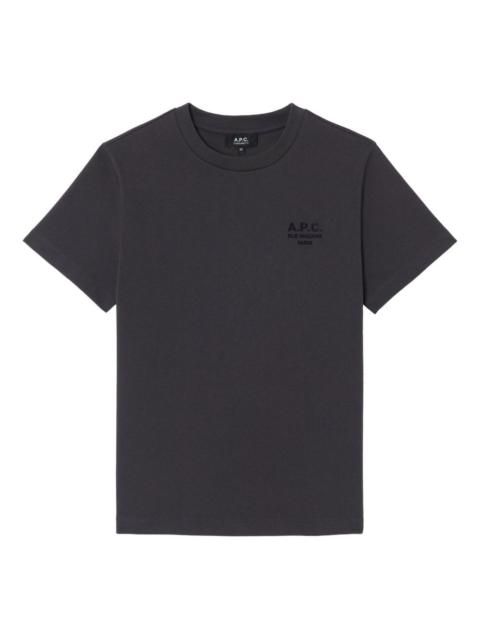 A.P.C. logo-embroidered crew-neck T-shirt