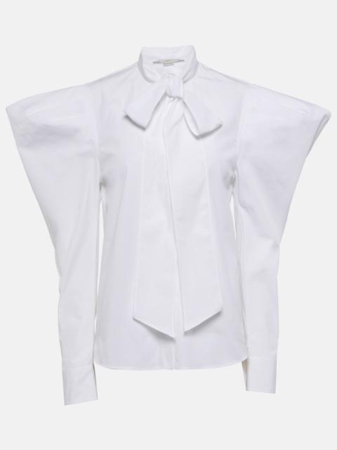 Puff-sleeve cotton shirt
