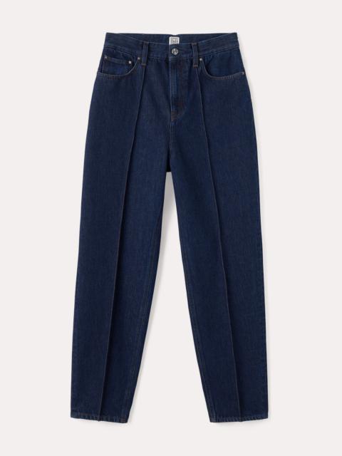 Tapered leg denim dark indigo