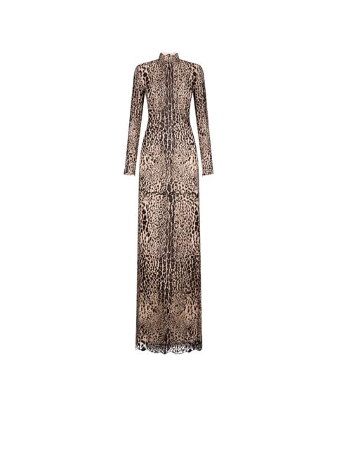 TOM FORD LONG SLEEVE MOCK NECK EVENING DRESS