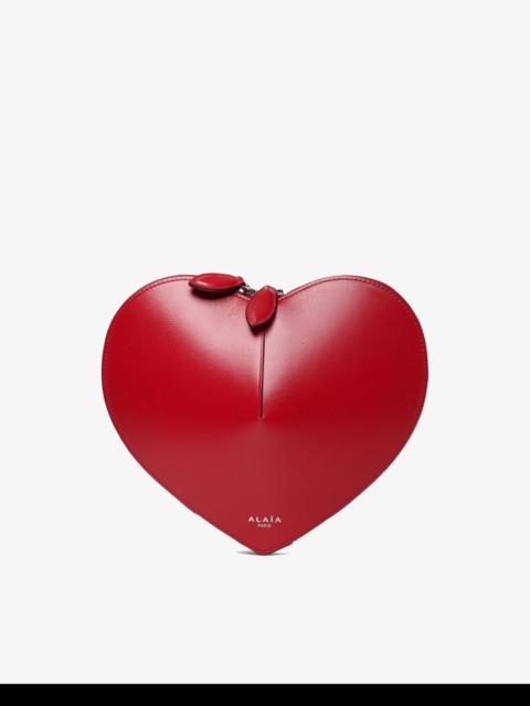 Alaïa Le Coeur red leather crossbody bag