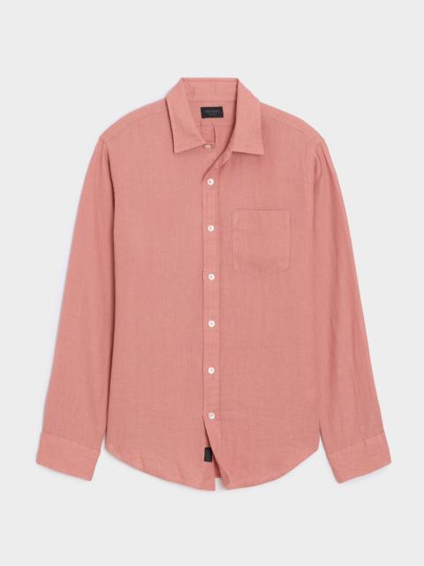 TODD SNYDER Slim Sea Soft Irish Linen Point Collar Shirt