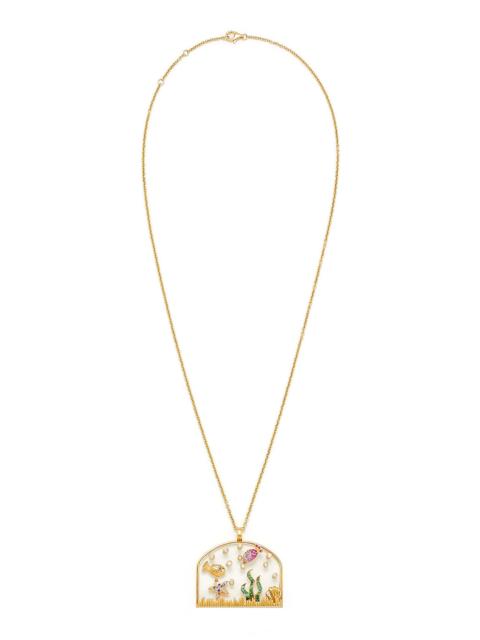 Yvonne Léon Aquarium 9K Yellow Gold Multi-Stone Pendant gold