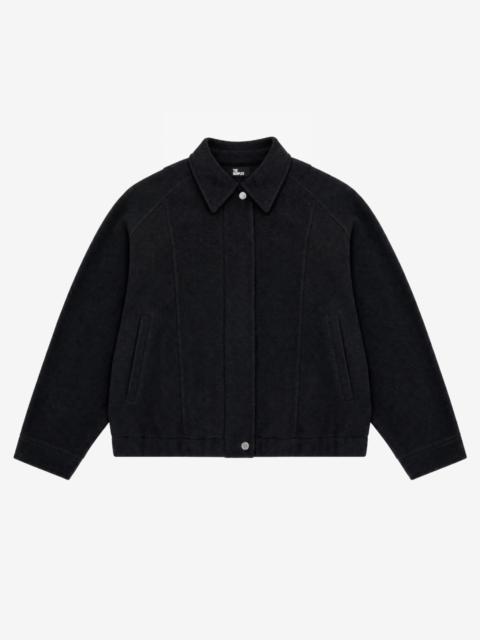 The Kooples BLACK WOOL-BLEND JACKET