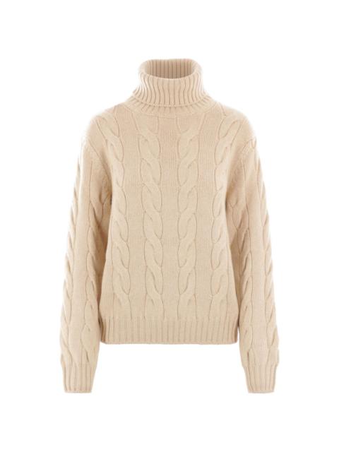 cable-knit cashmere jumper