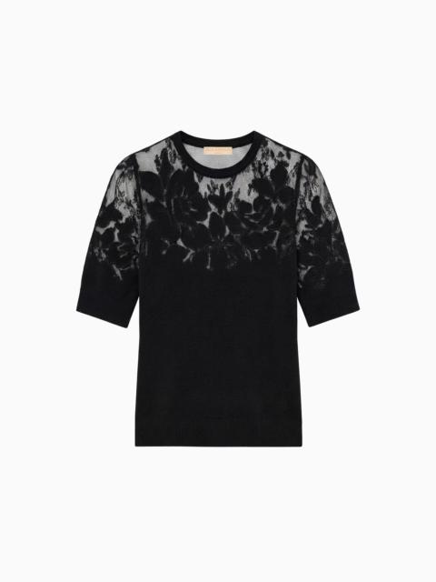 ULLA JOHNSON Ella Short Sleeve Lace Top