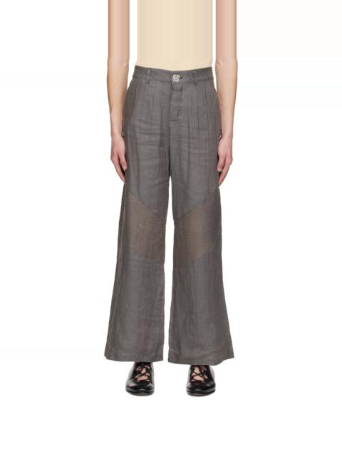 Solitude Studios SSENSE Exclusive Gray Stochastic Biker Trousers
