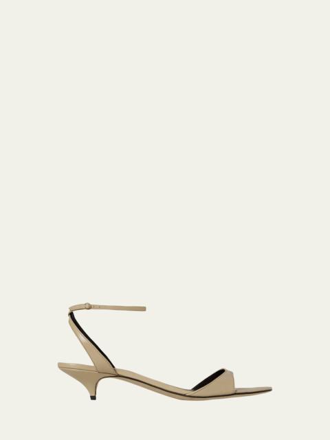 The Row Vika Leather Ankle-Strap Sandals