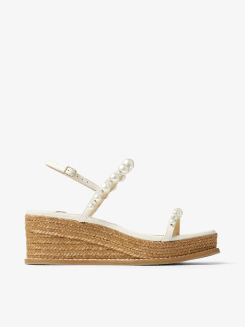 【JIMMY CHOO】Amatuus 60 ウエッジサンダル パール付き JIMMY CHOO】Amatuus 60 ウエッジサンダル パール付き (Jimmy