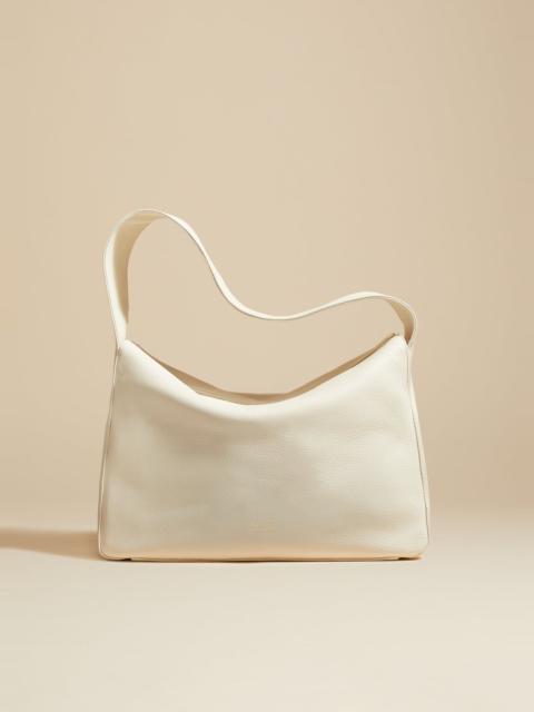 KHAITE The Elena Bag in Off-White Pebbled Leather