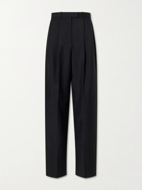 Givenchy Pleated Wool And Mohair-blend Wide-leg Pants
