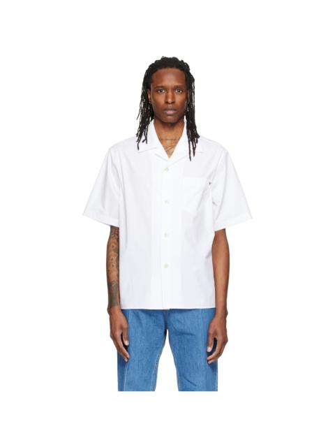 Valentino White Short Sleeve Cotton Poplin Shirt