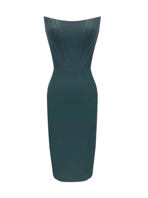 Dress The Population Women's Cosette Strapless Body-Con Midi-Dress - Pine