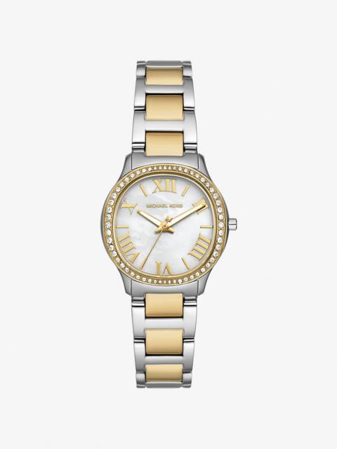 MICHAEL KORS Mini Sage Pavé Two-Tone Watch