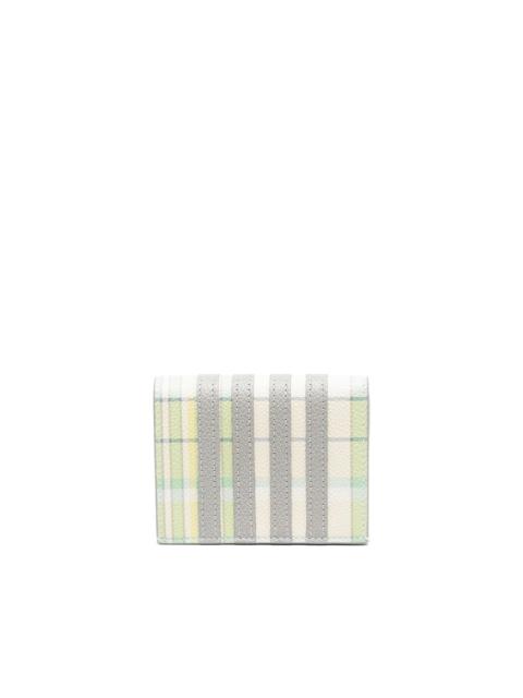 plaid leather wallet