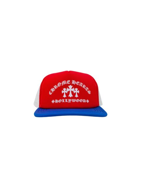 Chrome Hearts Printed King Taco Logo Trucker Hat "Red/White/Blue" CHRM1719