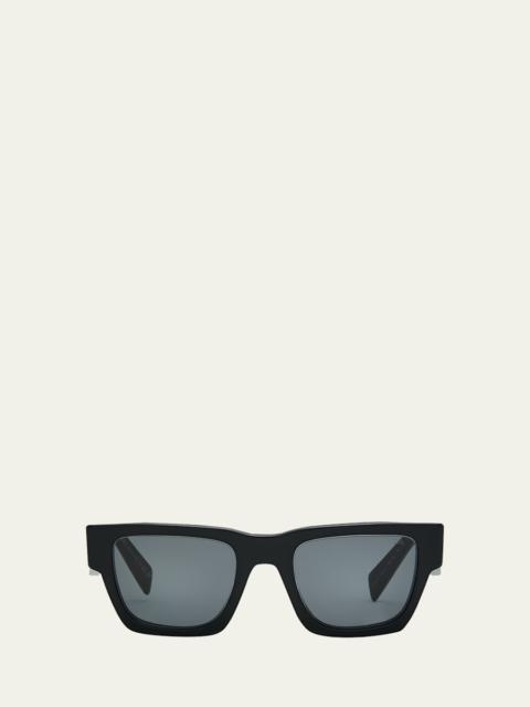 Prada Men's Acetate Square Sunglasses