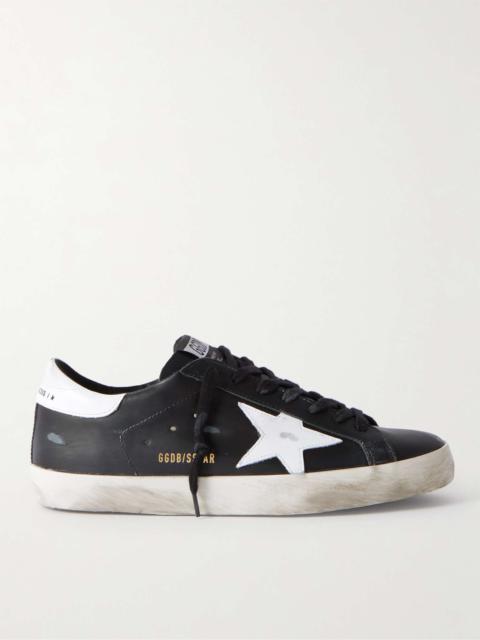 Superstar Distressed Leather Sneakers