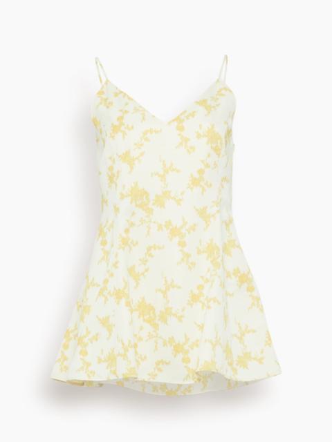 BITE Studios Sculpted Printed Strap Top in Daffodil Bouquet