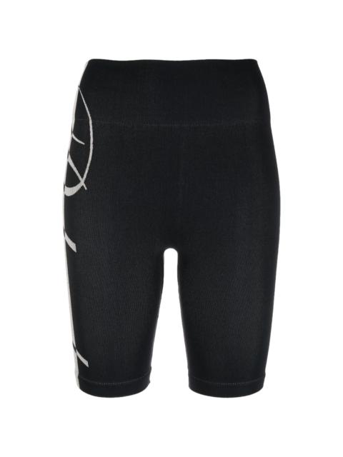 Rhude logo-print high-waisted shorts