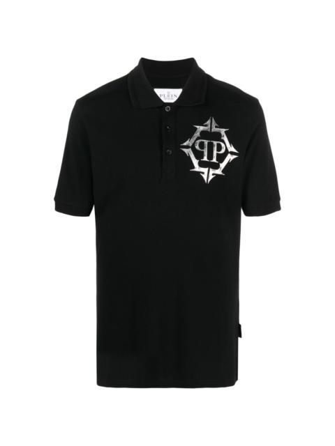 logo-print polo shirt