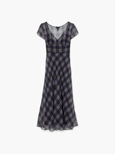 Marc Jacobs PLAID CHIFFON MIDI DRESS