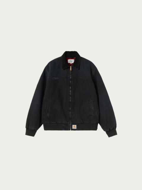 Carhartt OG Santa fe Jacket - Black/Black Grind Wash