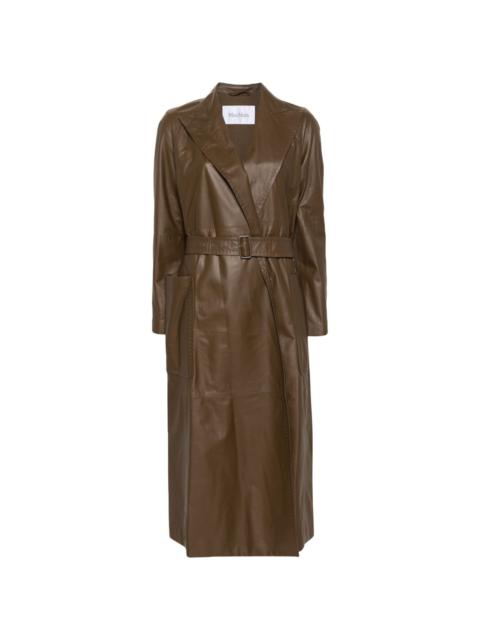 Aiello leather trench coat