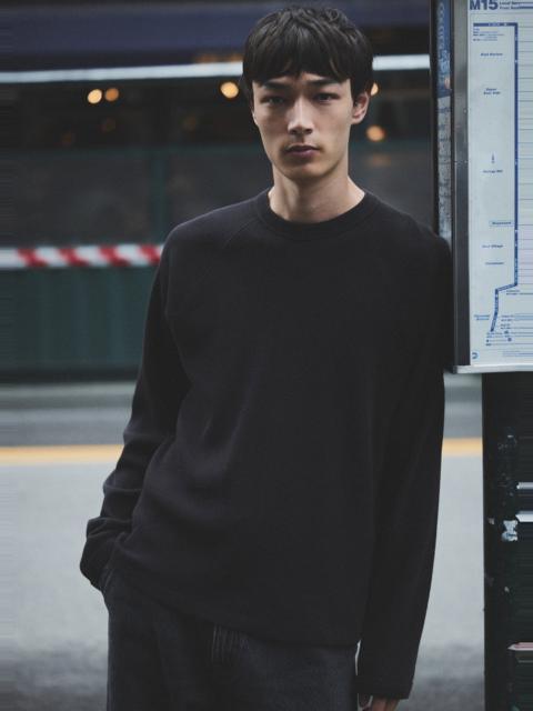 AGOLDE PAYSON WAFFLE TEE IN BLACK