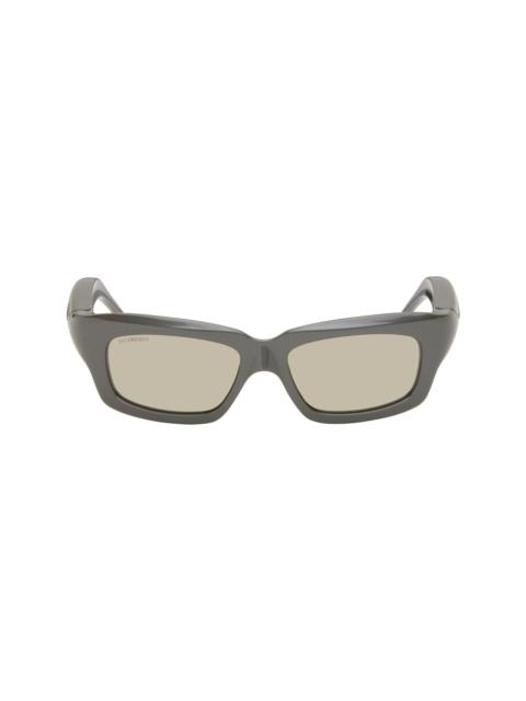 BALENCIAGA Gray Rectangular Sunglasses