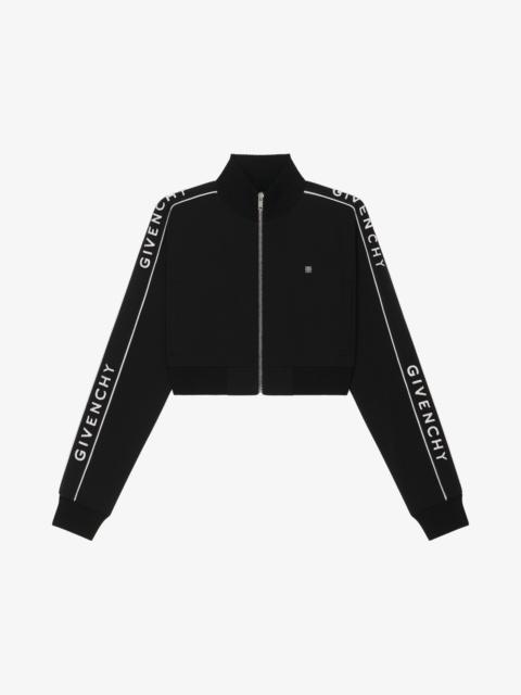 Givenchy SLIM-FIT CROPPED JOGGER JACKET IN JERSEY WITH GIVENCHY BANDS
