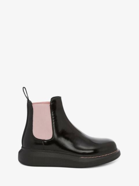 Alexander McQueen Hybrid Chelsea Boot in Black/sugar Pink