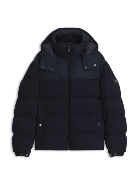 BOSS REMOVABLE-HOOD JACKET IN BRUSHED TWILL