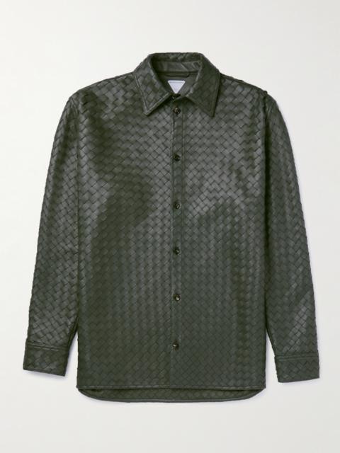 Bottega Veneta Intrecciato Leather Shirt