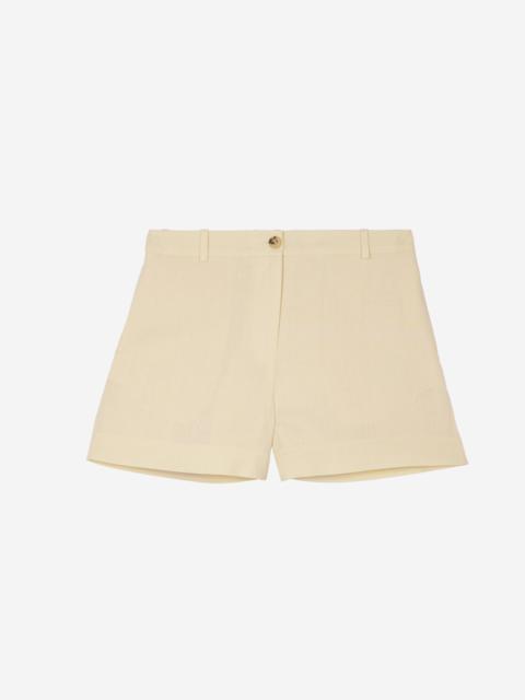 The Kooples YELLOW LINEN SHORTS
