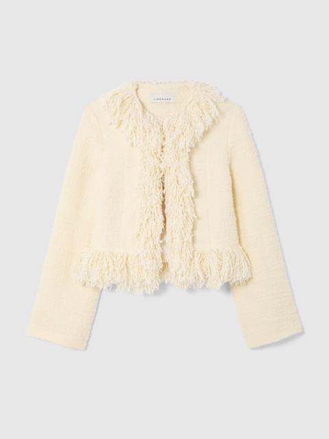 LIBEROWE PRE-ORDER/ VANILLA CROPPED FRINGE JACKET