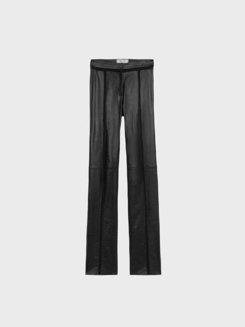 Blumarine LEATHER PANTS WITH À-JOUR DETAILING