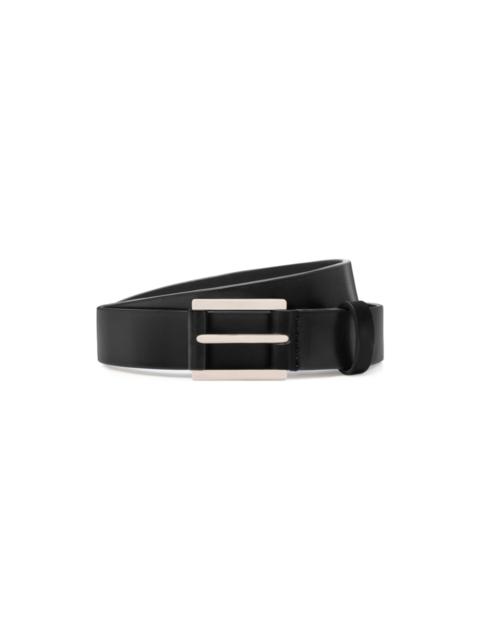 TOM FORD Men's Vacchetta Leather Buckle Belt - Black