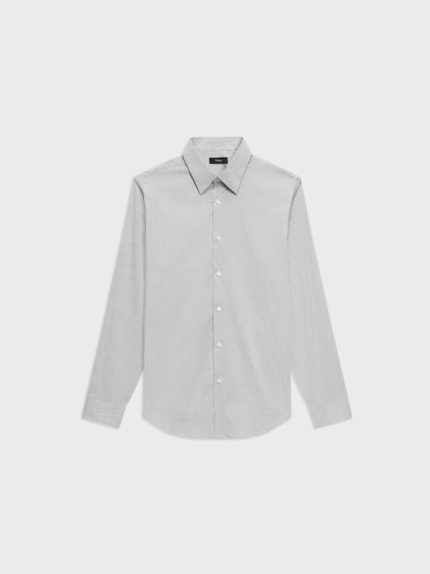 Theory Sylvain Shirt in Checked Poplin