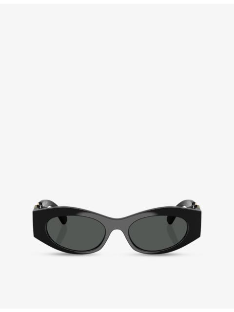 VERSACE VE4480U Oval-Frame Acetate Sunglasses