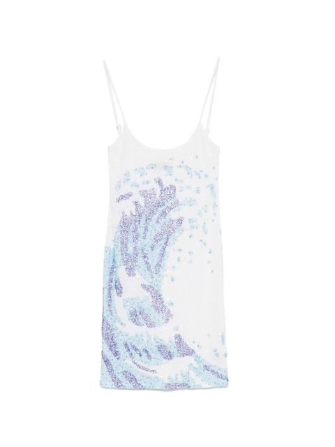 LESLIE AMON sequin-embellished La Surf dress