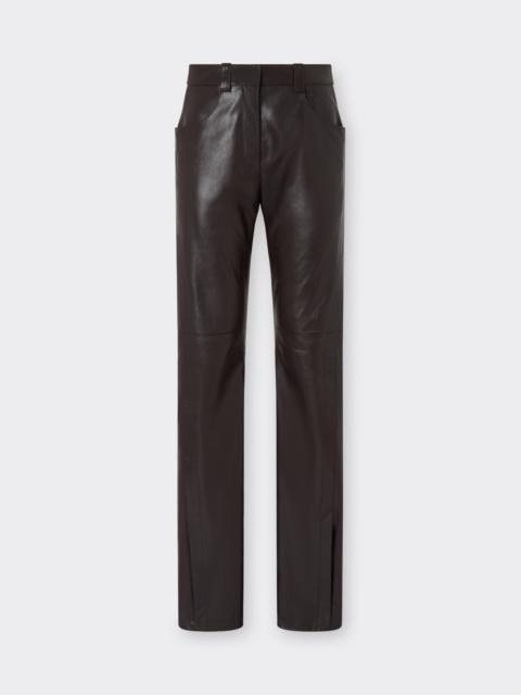 Ferrari Glossy Leather Trousers