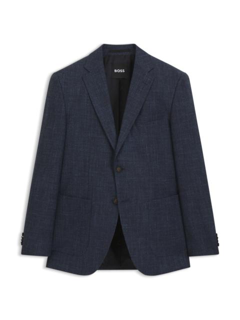 BOSS REGULAR-FIT SUIT JACKET IN A PATTERNED WOOL BLEND